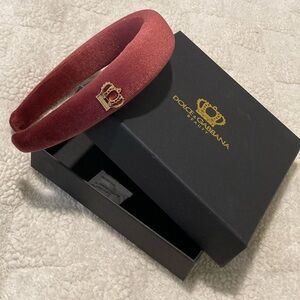 Dolce & Gabbana Velvet Crown Headband